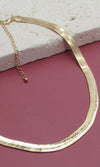 Herringbone Patterned Chain Necklace (Multiple Colors)