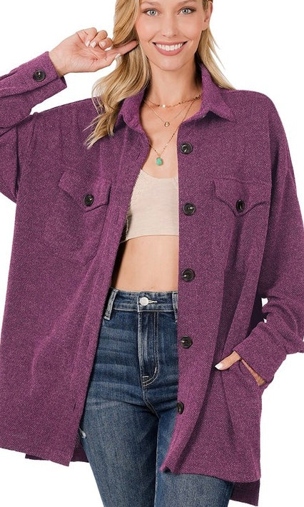 Purple Soft Shacket