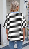 Striped Tee Blue Black