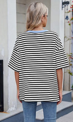 Striped Tee Blue Black