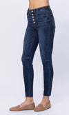 Judy Blue High Rise Button Fly Cut Off Skinny Fit