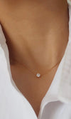 18k Dainty Diamond Accent Necklace