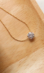 18k Dainty Diamond Accent Necklace