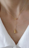 18k Gold Water Drop Necklace