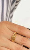 Gold Plated Knotted Ring