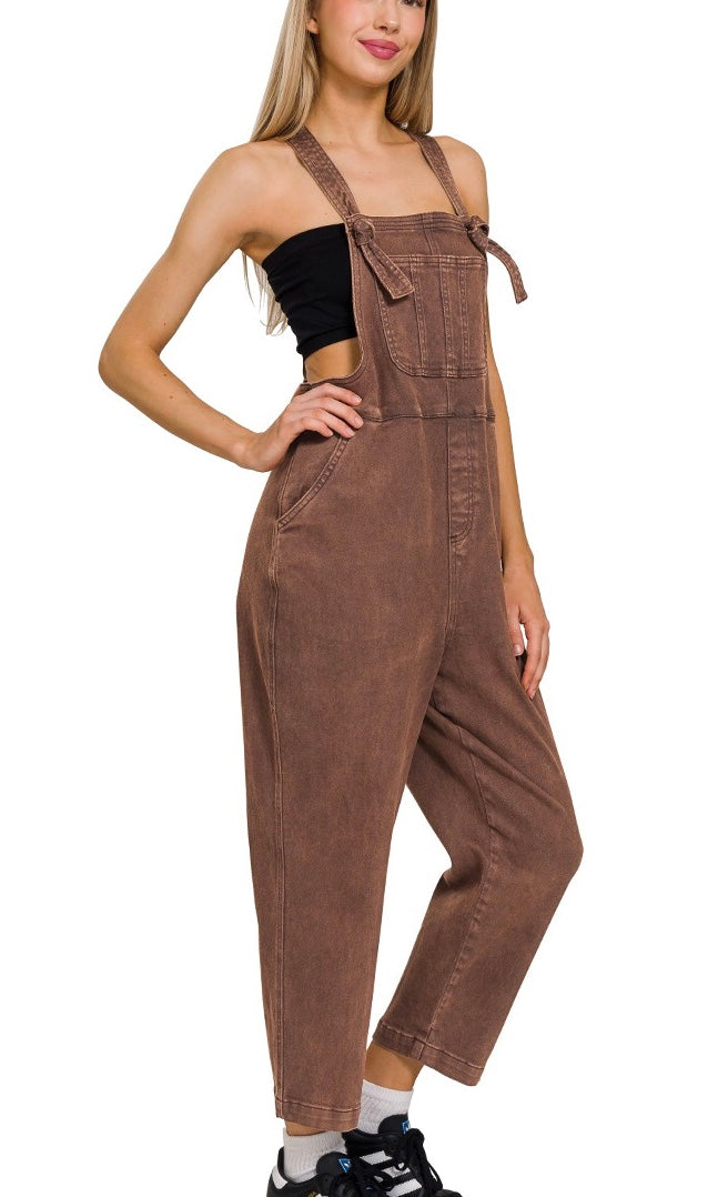 Willow Washed Overalls Multiple Colors