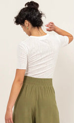 Ribbed Sleeve Top (Multiple Colors)