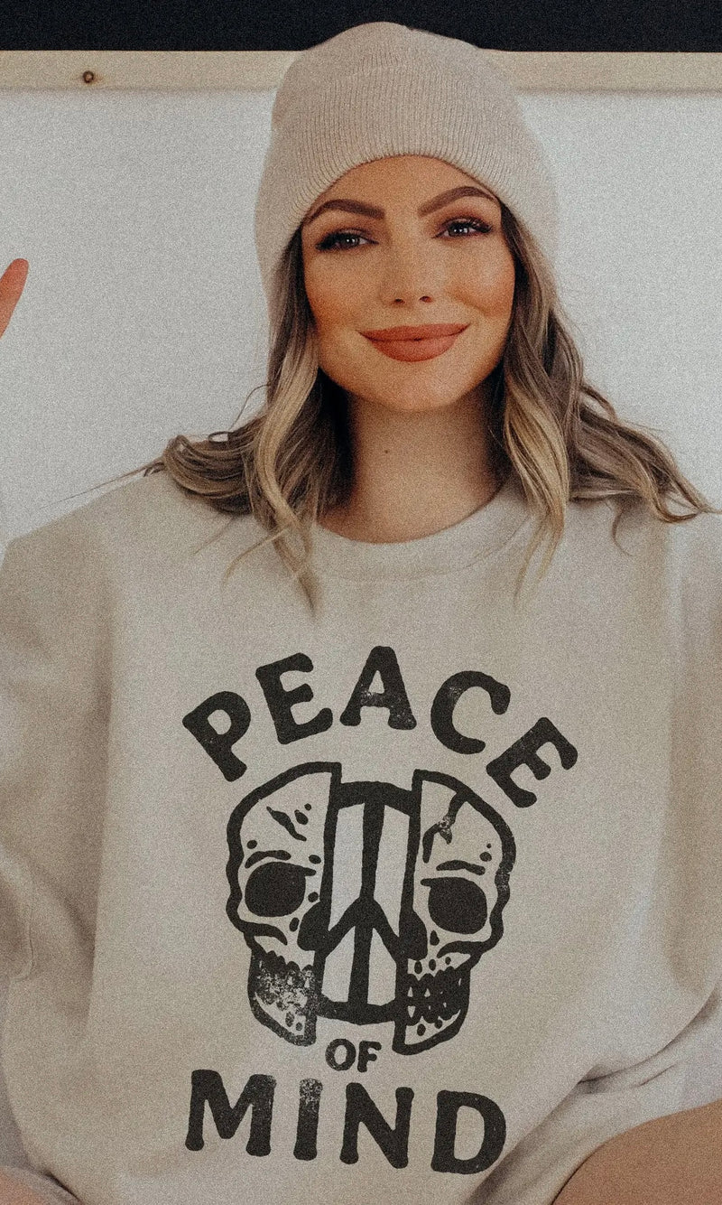 Peace of Mind Skull Crewneck