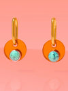 Deco Glam Turquoise Hoops