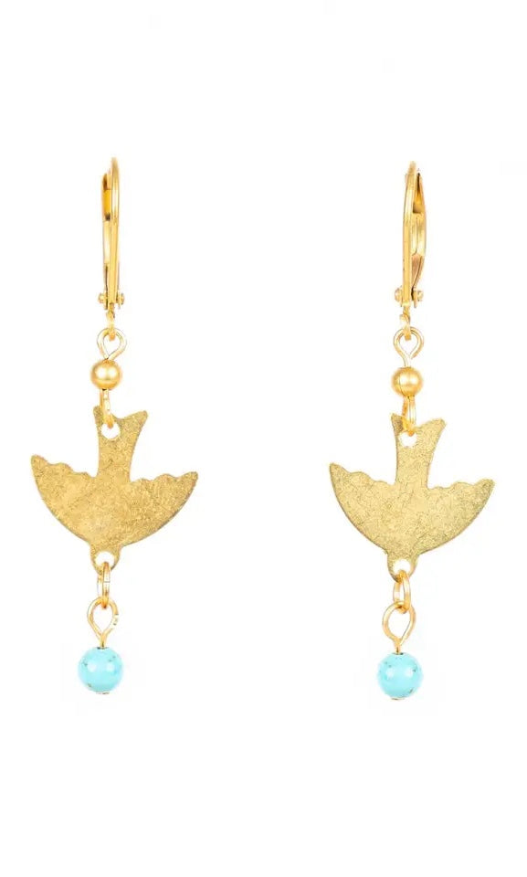 Bird & Stone Fruit Earrings (Multiple colors)