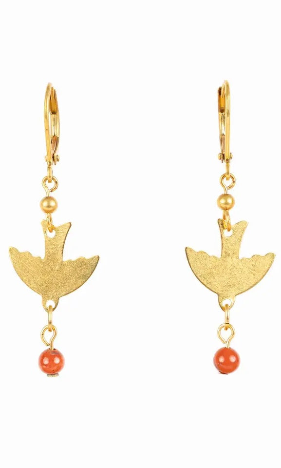 Bird & Stone Fruit Earrings (Multiple colors)