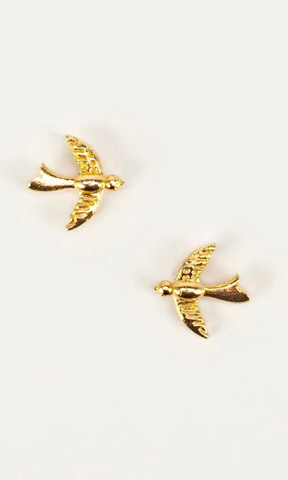 Flying Bird Post Earrings