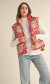 Patchwork Vest with Side Bow