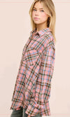 Acid Washed Button Down Flannel Shirt *Multiple Colors*