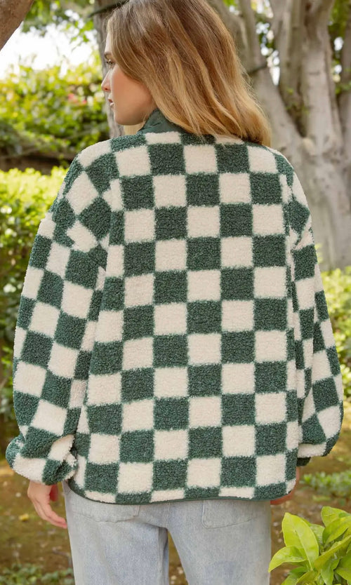 Checkered Fleece Jacket