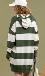 Long Striped Hoodie