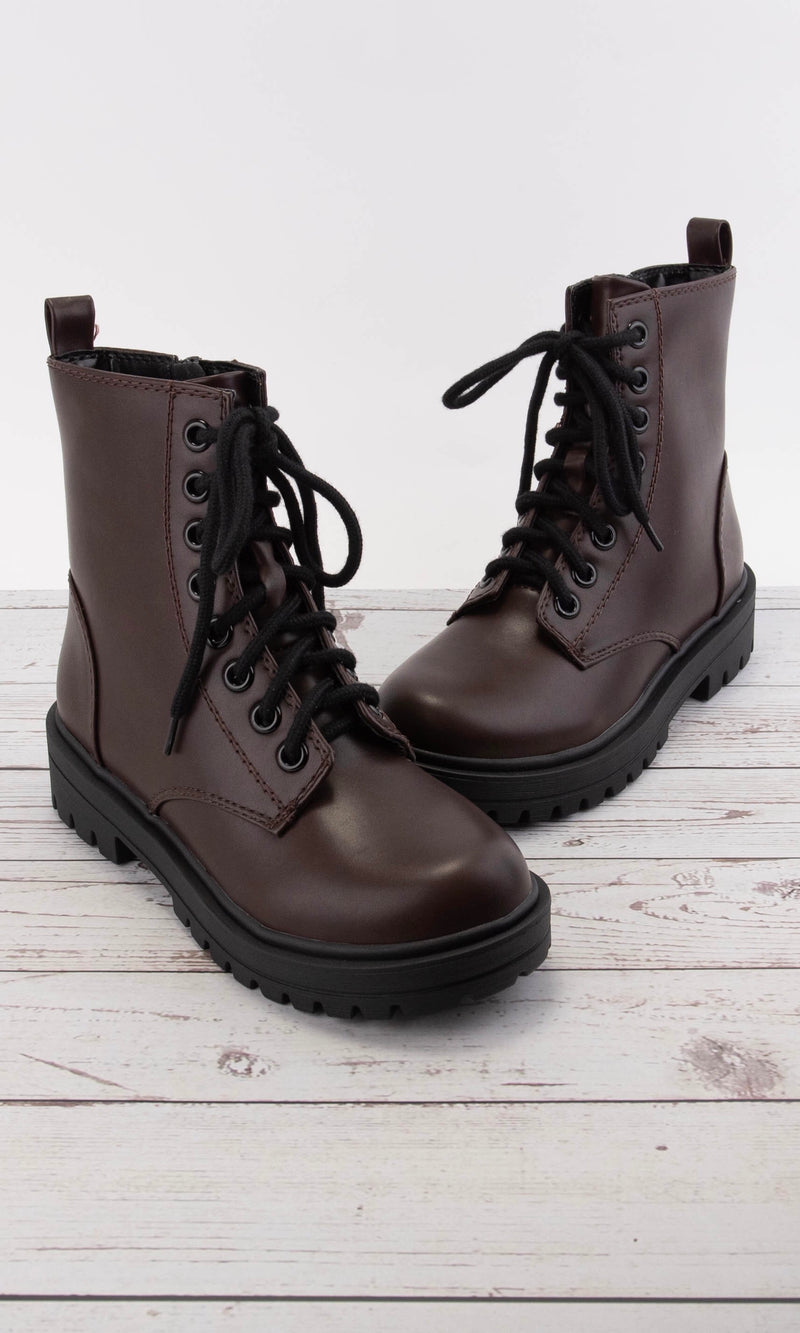 Brown Combat Boots