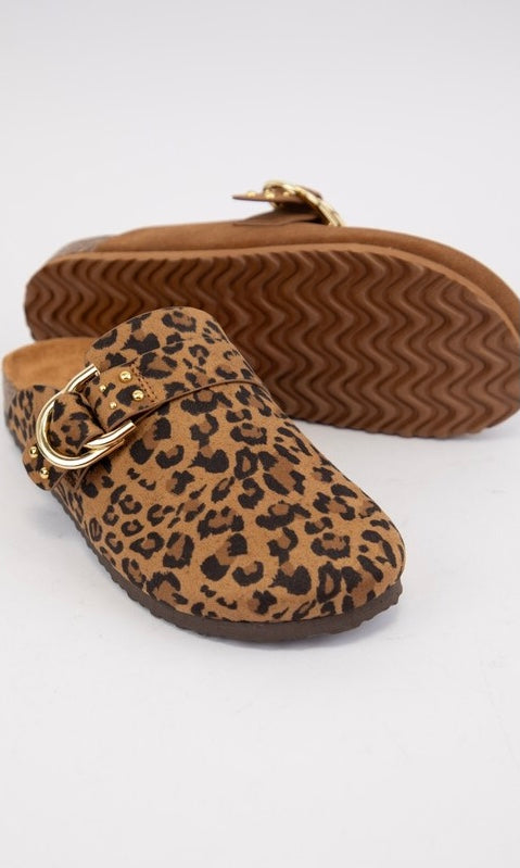 Closed Toe Leopard Clogs