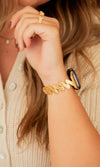 Squiggle Chain Gold Watch Band