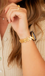 Squiggle Chain Gold Watch Band