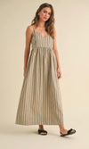 Stripe Pattern Long Dress