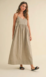 Stripe Pattern Long Dress