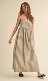 Stripe Pattern Long Dress