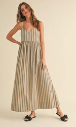 Stripe Pattern Long Dress