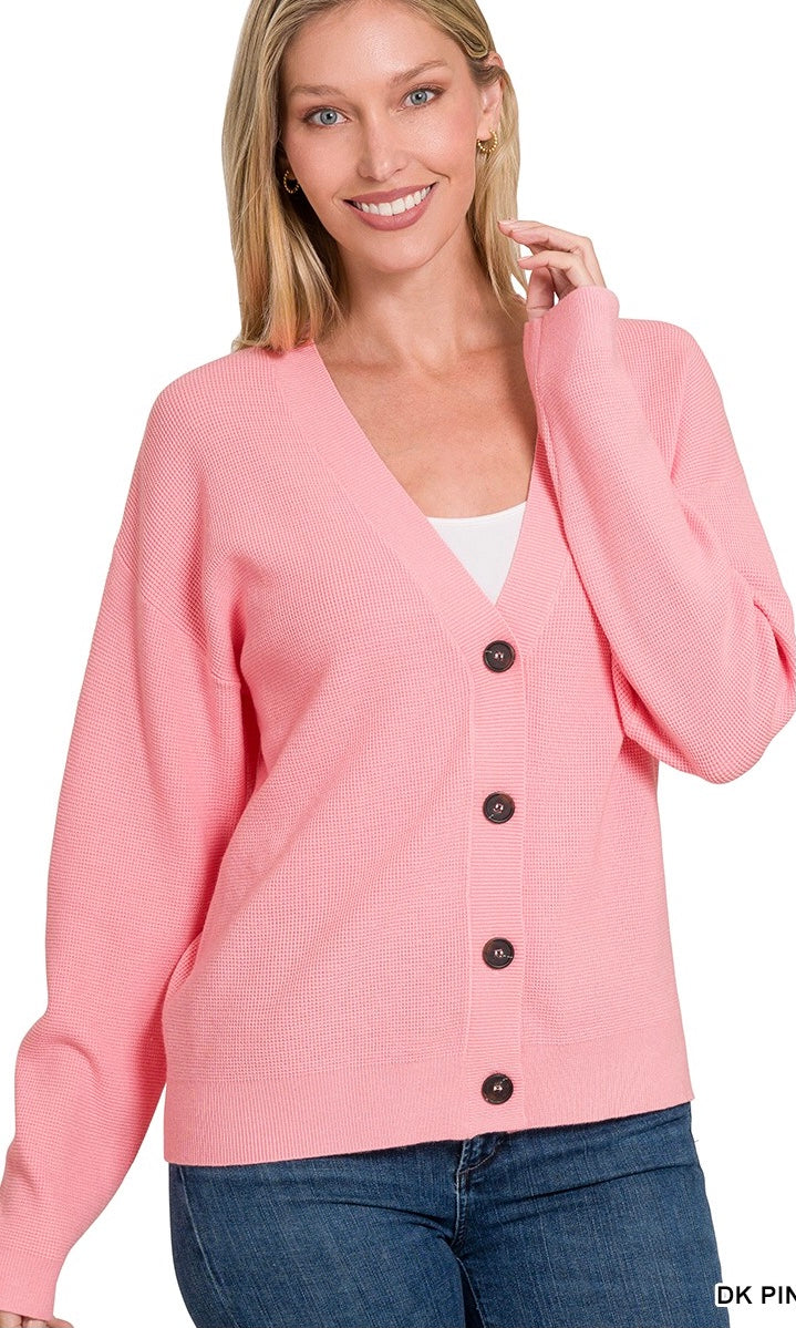 Pink Sweater Cardigan