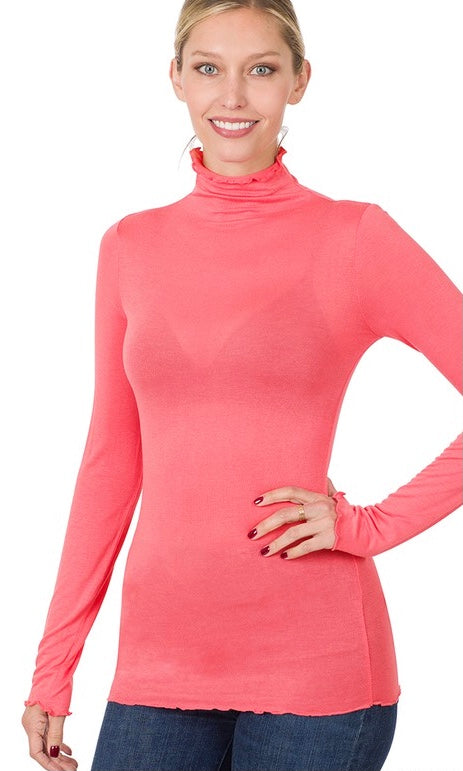 Pink Turtleneck