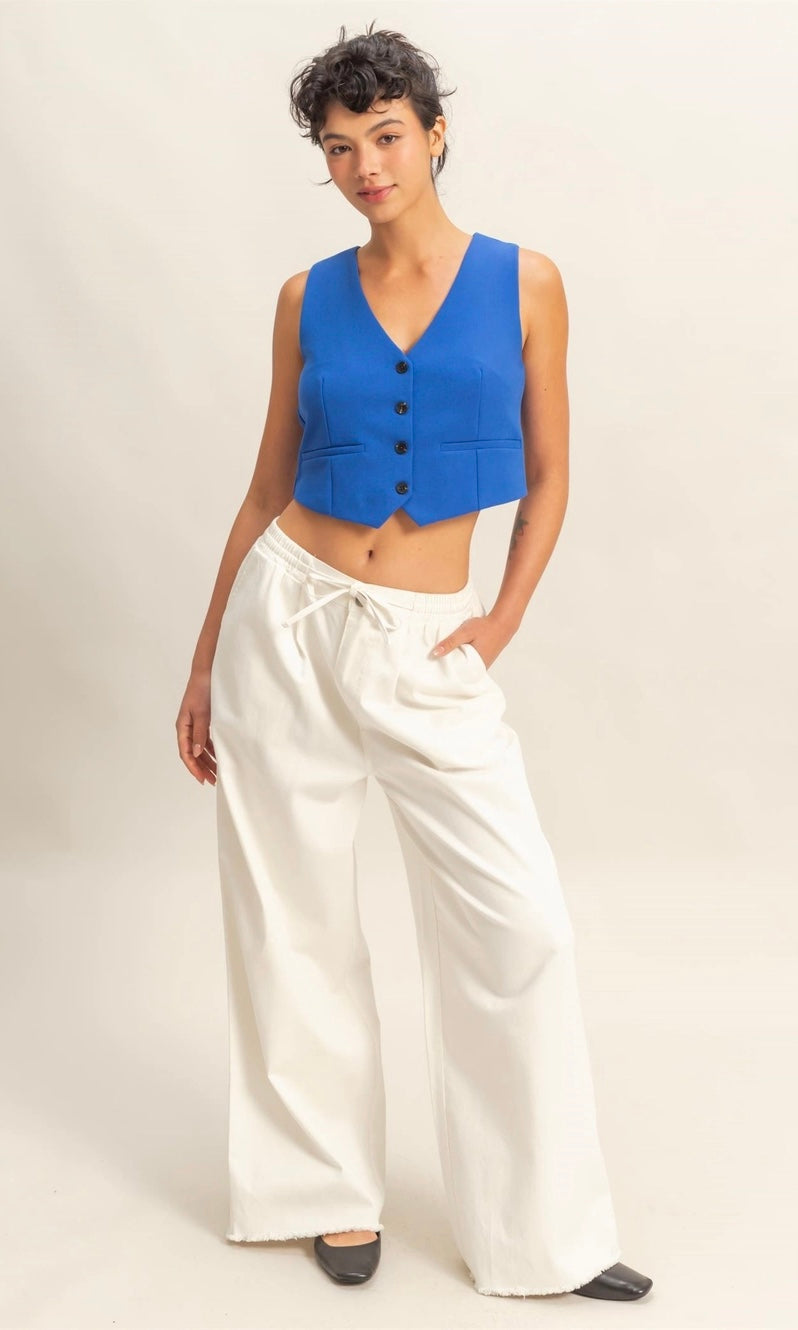 Elastic Waist Loose Fit Jeans